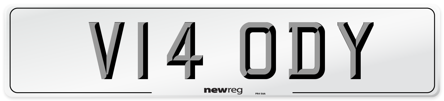 V14 ODY Number Plate from New Reg